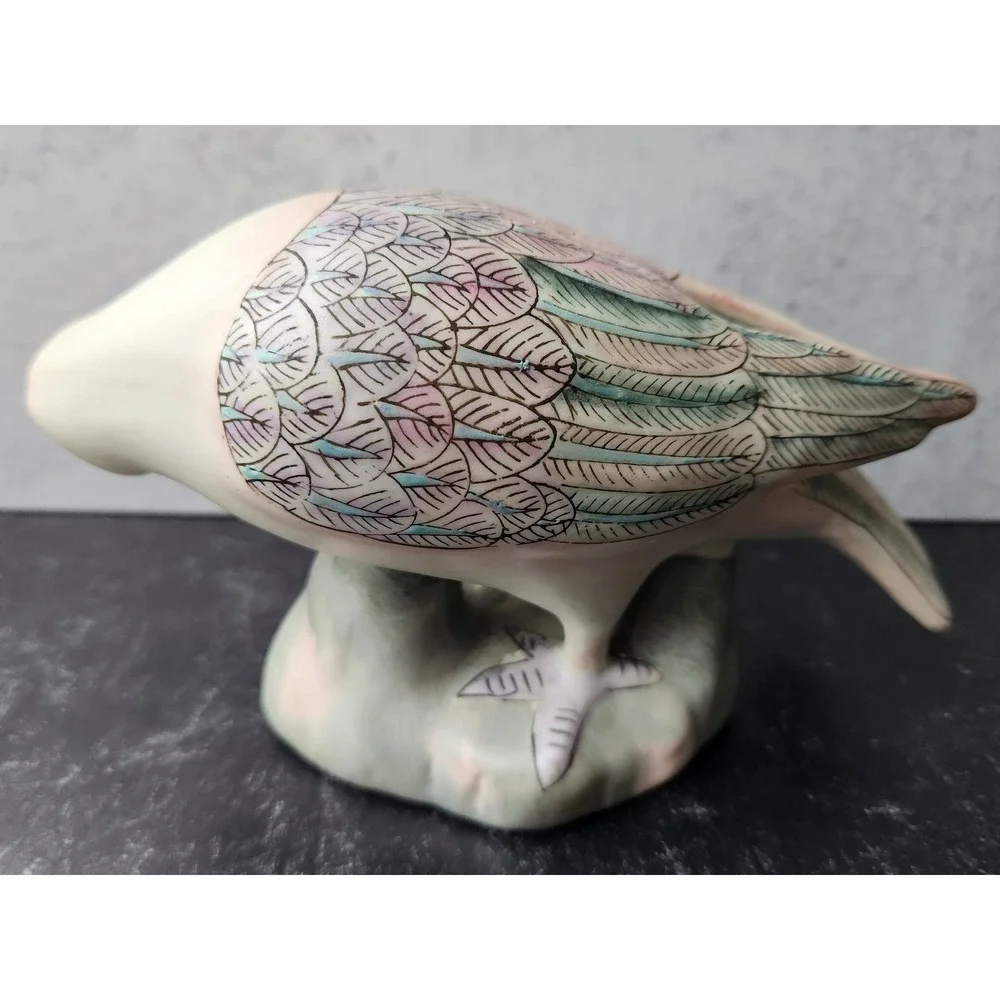 Pair 1950s Vintage Porcelain Dove Pigeon Bird Pastel 6